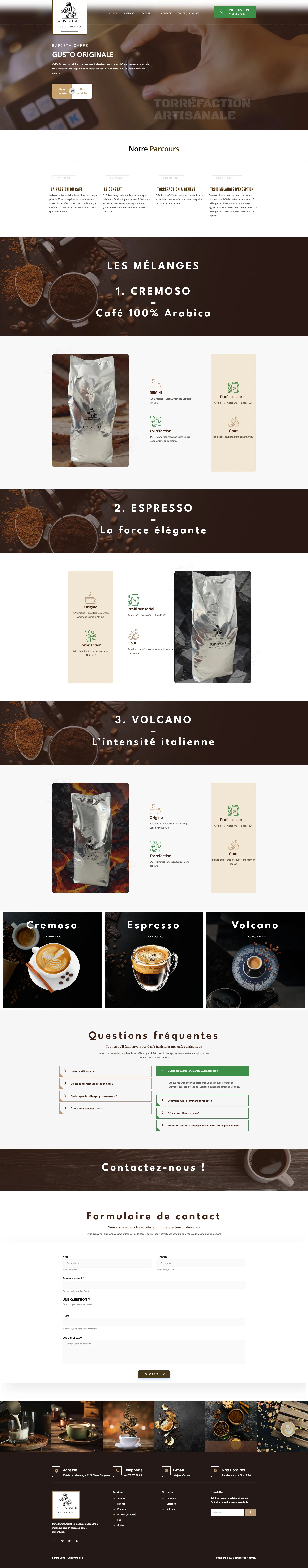 Aperçu du site Barista Caffè