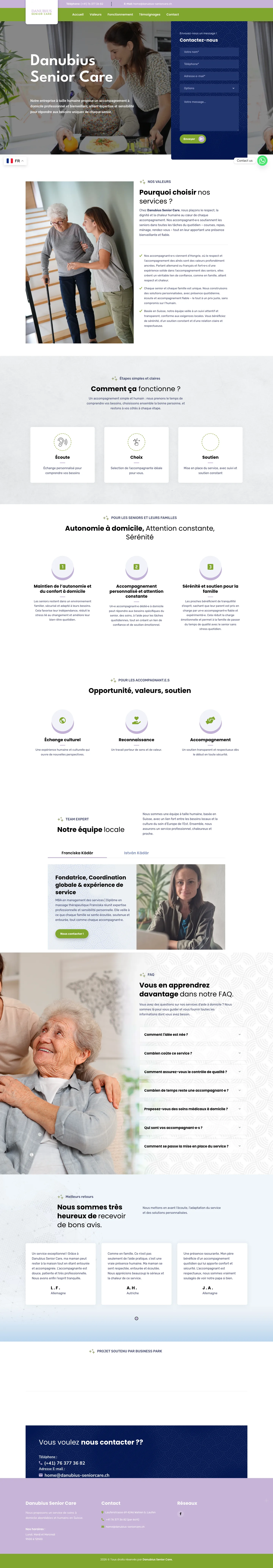 Aperçu du site Danubius Senior Care