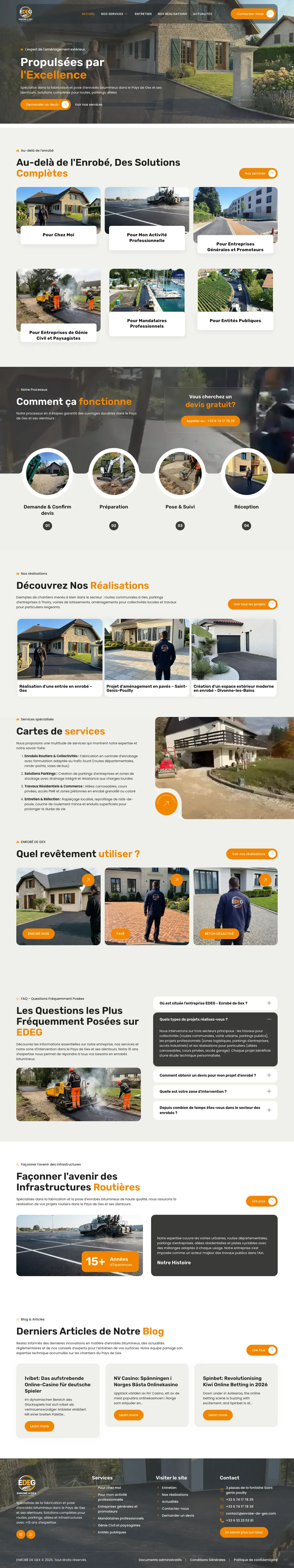 Aperçu du site Enrobé de Gex