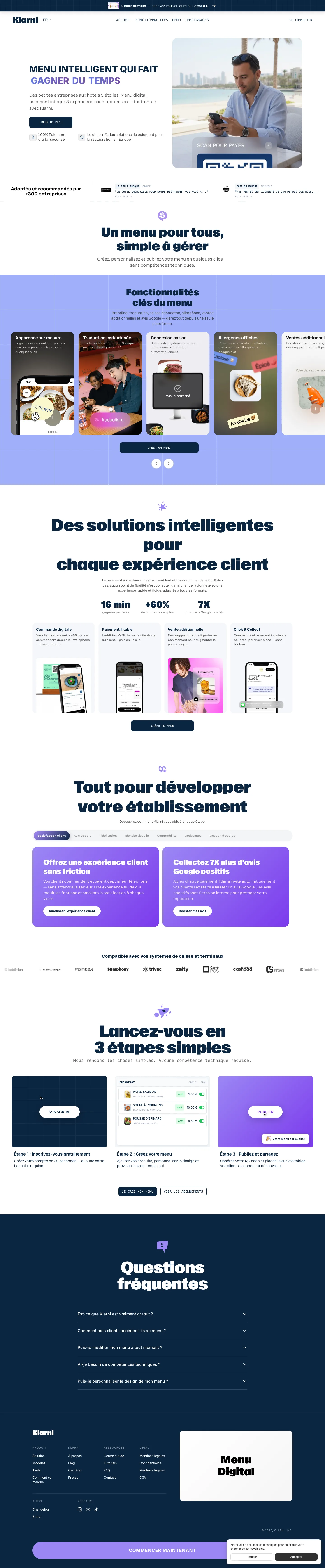 Aperçu du site Klarni